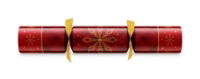 12" Rhombus Duni Bordeaux/Gold W/B Mixed Box Cracker Tree Hanger x 50