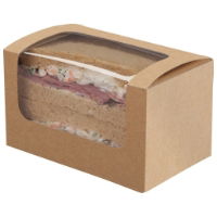 Kraft Square Cut Sandwich Carton x 500